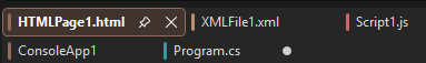 Screenshot of large dot that indicates unsaved changes.