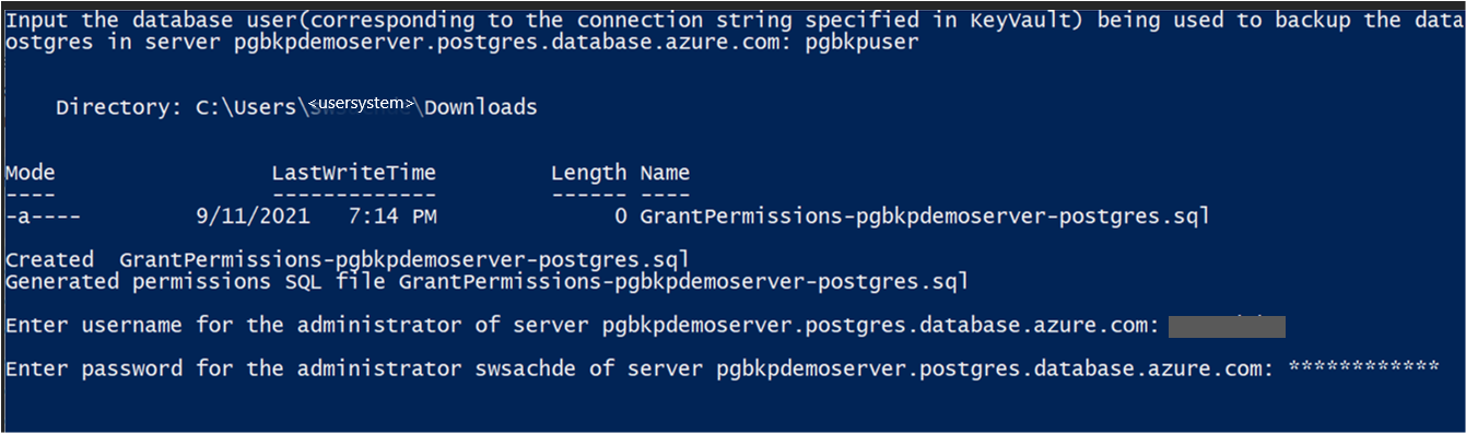 Screenshot that shows how to provide user credentials to run a test connection.