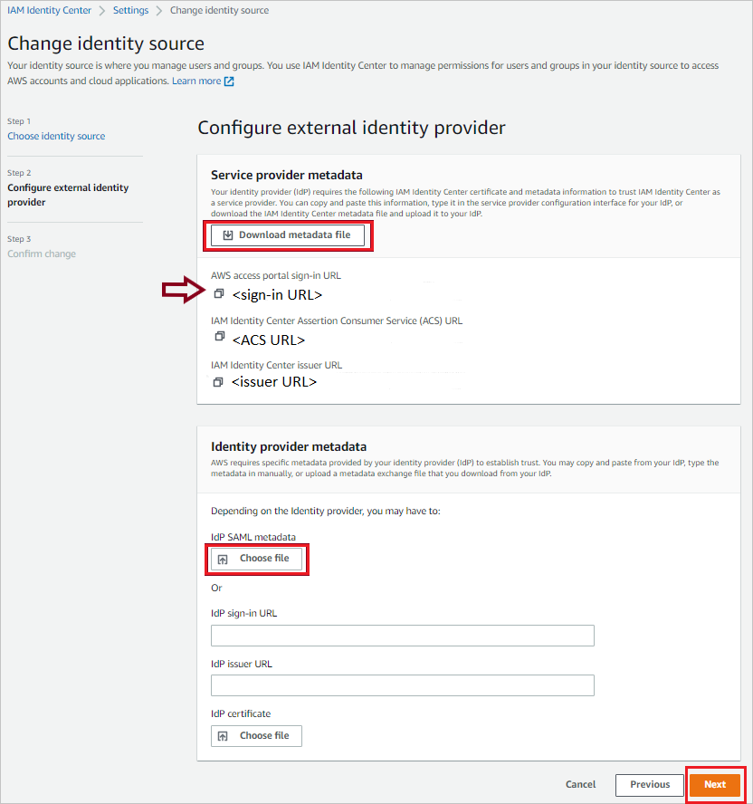 Upload Metadata Screenshot for download and upload metadata section.