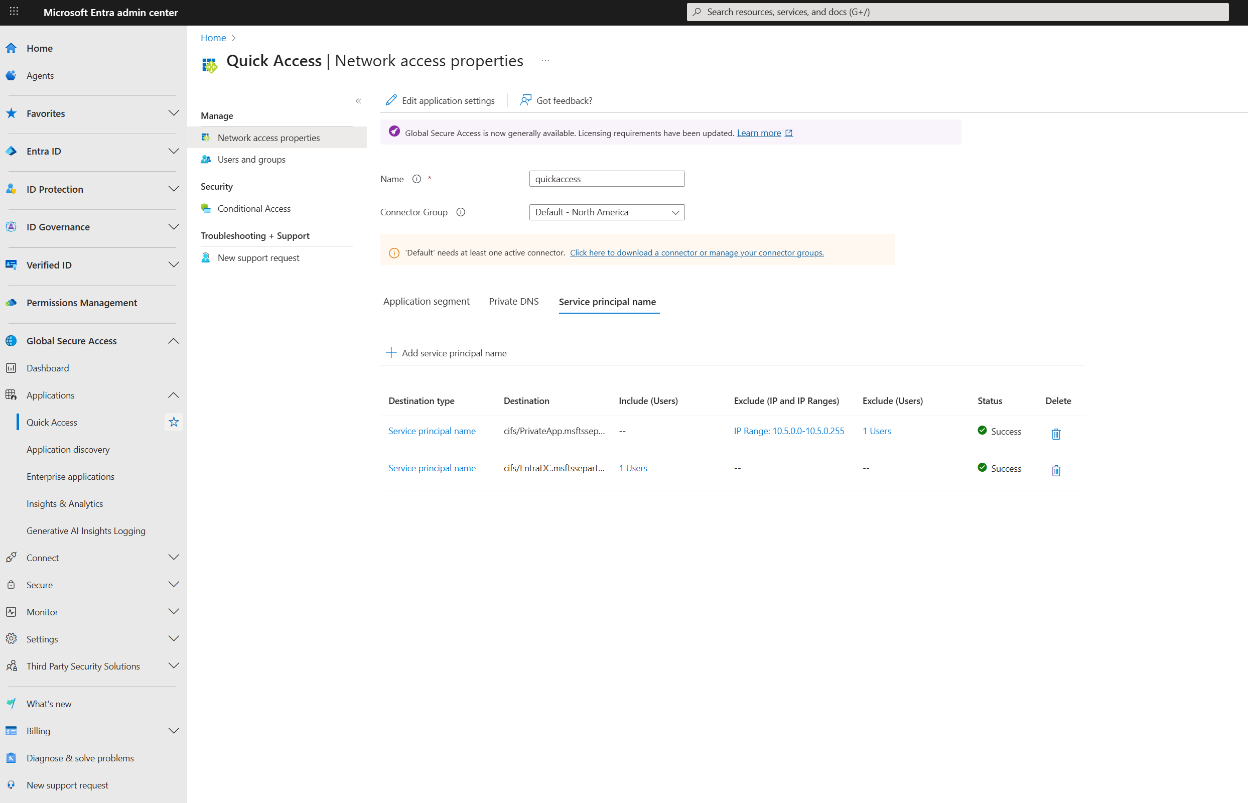 Screenshot that shows the localpolicy file showing how to configure the file for SPN username exclusions and inclusions.