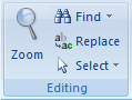 screen shot of zoom included in editing group