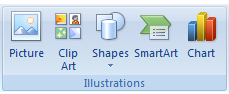 screen shot of wide ribbon with equal-size buttons