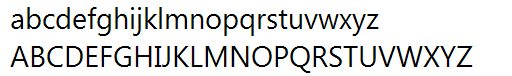 illustration of alphabet in segoe ui font