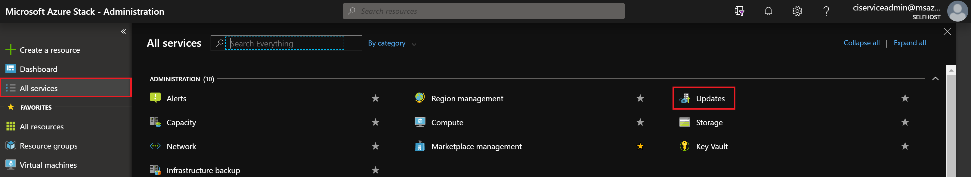 All services page