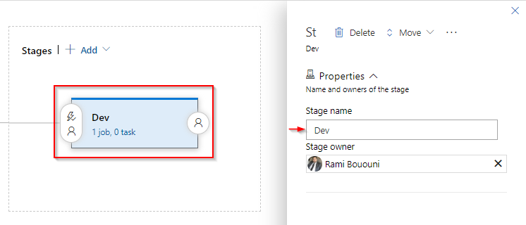 Configure Dev stage