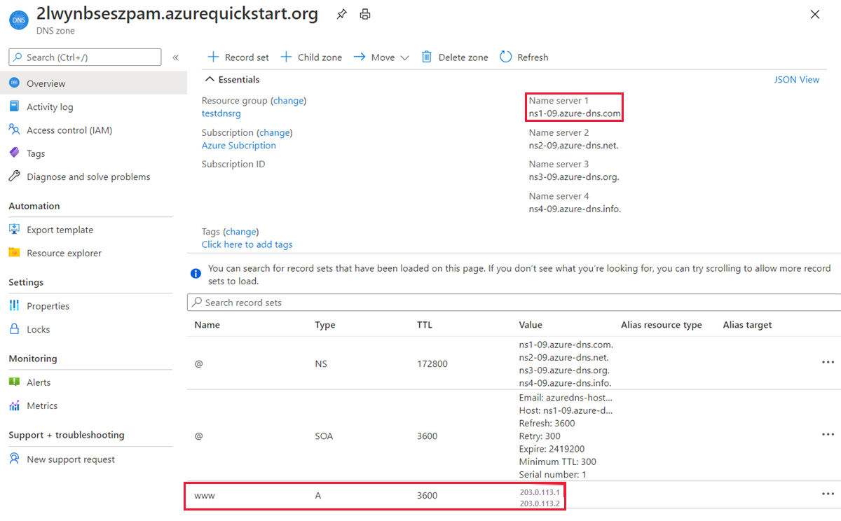 DNS zone deployment