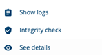 Screenshot of the dialog box showing the logs collected.