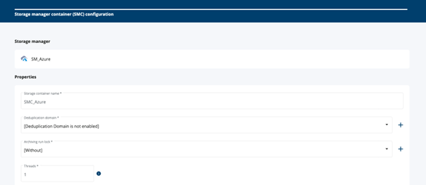 Screenshot of the Configure Container UI inside the Miria software.