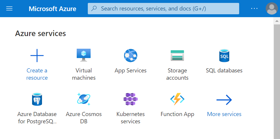 Shows adding a storage account in the Azure portal.