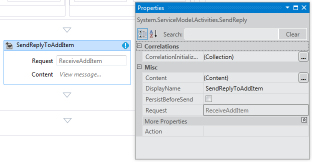 Set the SendReply activity property. Setting the SendReply activity properties
