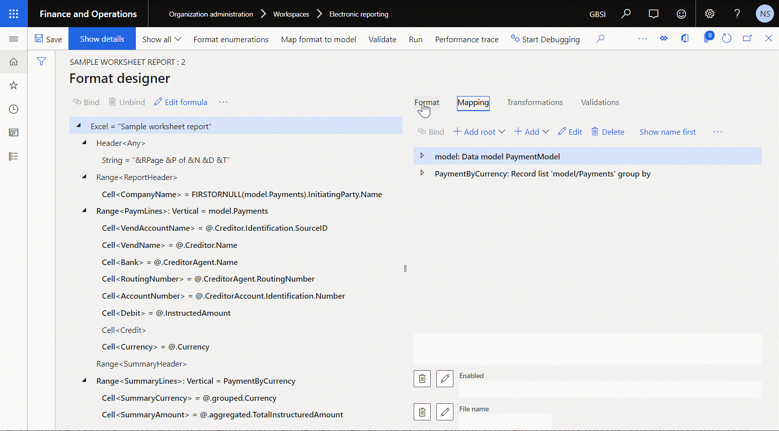 Screenshot of replacing the Excel template with the Word template and adding a custom XML part.