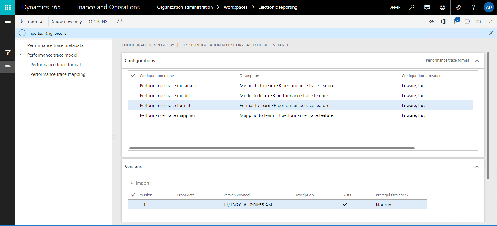 Screenshot of the Configuration repository page.