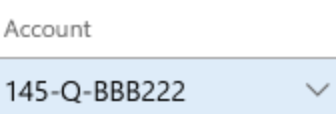 Screenshot of a changed ledger account field.