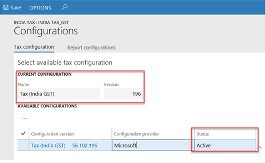 Screenshot of the current configuration.