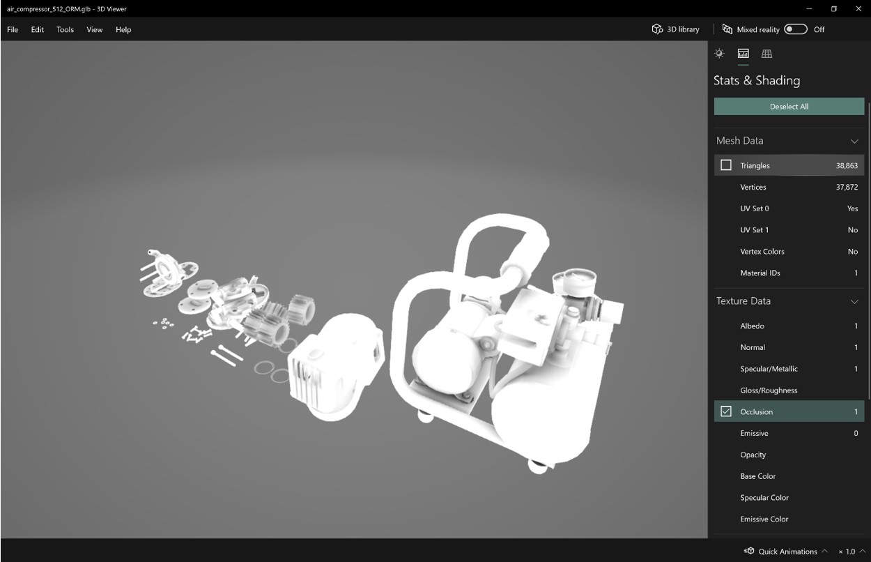 Screenshot of 3D Viewer Screenshot of 3D Viewer.