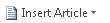 Insert Article button image in Dynamics 365 apps Insert Article button image in Dynamics 365 apps.