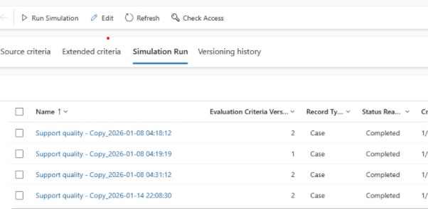 Screenshot of simulation run Screenshot of simulation run