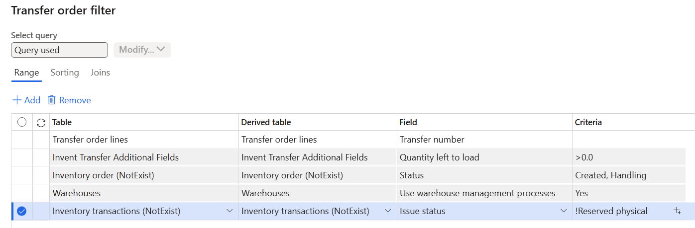 Screenshot of the Range tab with these settings applied.