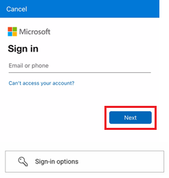 Screenshot that shows how to complete MFA by using Authenticator for iOS devices.