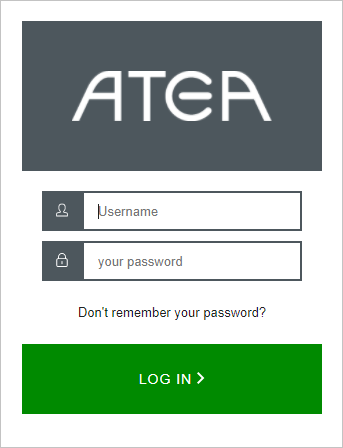 Atea login dialog