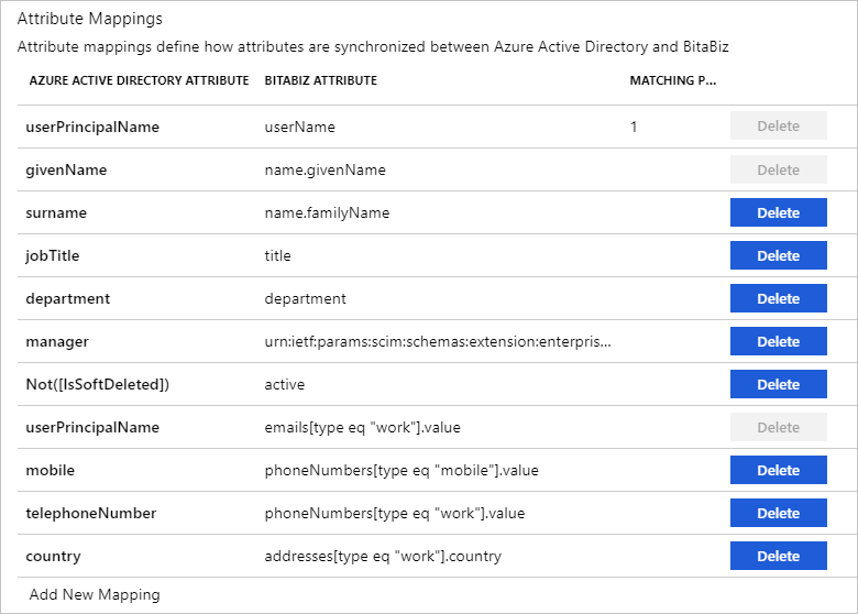 BitaBIZ User Attributes