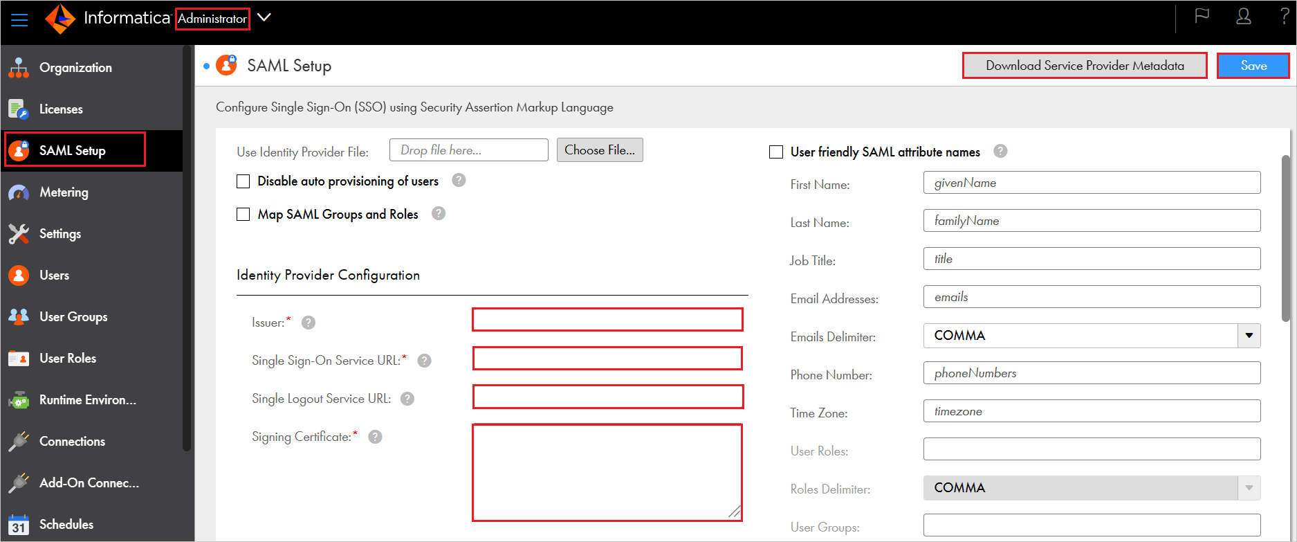 Screenshot that shows the Settings page of Brainfuse.