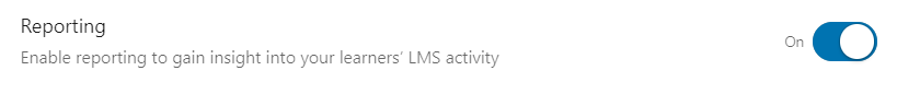 Enable Reporting