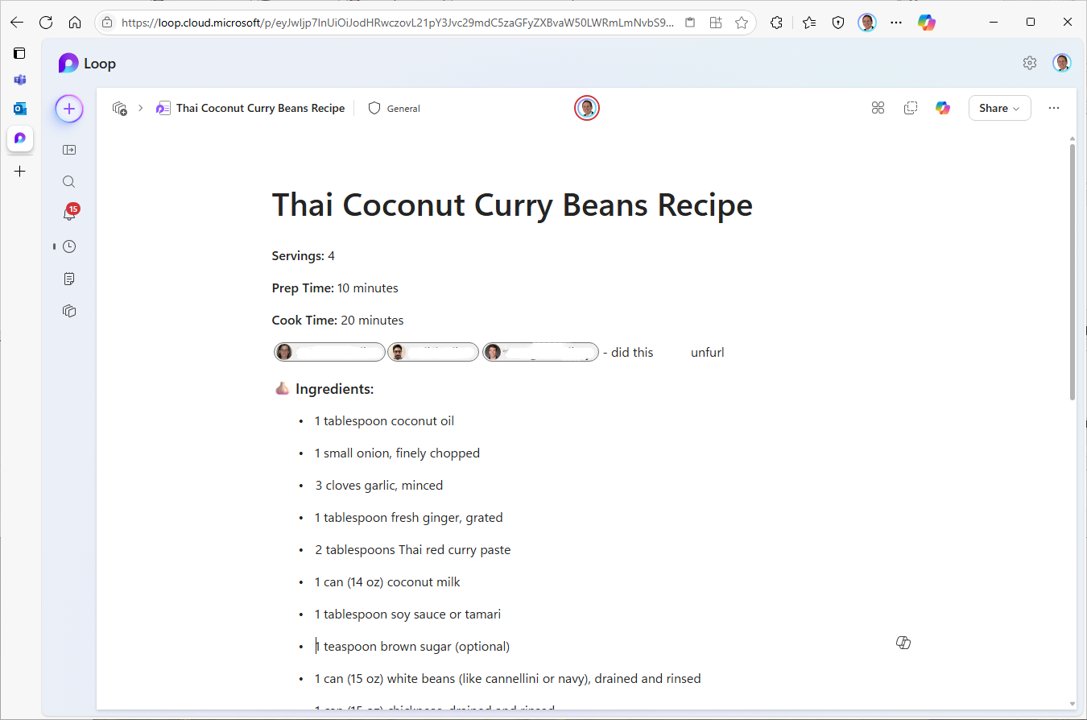 Screenshot showing the Loop component editor and viewer for a Loop component, with workspace creation turned off by the administrator.