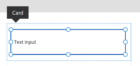 Text input control inside custom card. Text input control inside custom card.