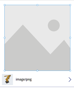A screenshot of an image control under construction in Microsoft Power Apps Studio.