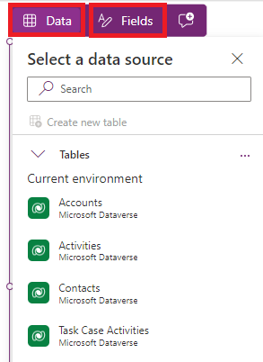 Add Data and Fields using inline actions