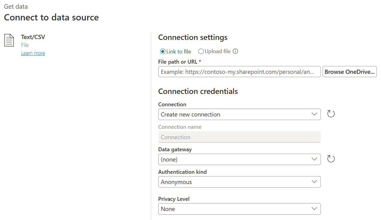 Screenshot of the online text file selection screen.