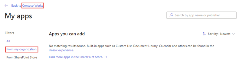 Screenshot creating a new app - Apps you can add category.