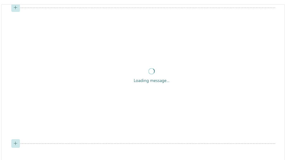 Screenshot of the loading message.