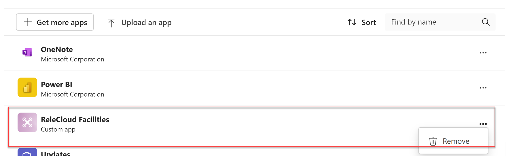 Screenshot showing the drop-down menu for a selected agent and the Remove option highlighted.