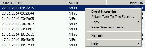 Screenshot of the Event Viewer window with the event 13559 selected.