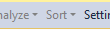 Disabled menu title with glyph
