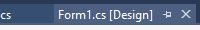 Selected, unfocused document tab