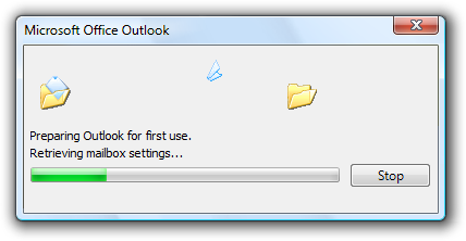 Screen shot of progress bar with animation