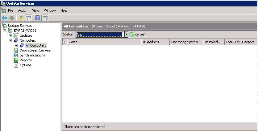 SQL_Server_PDW_WSUSChangeStatusToAny Change status to Any and click Refresh.