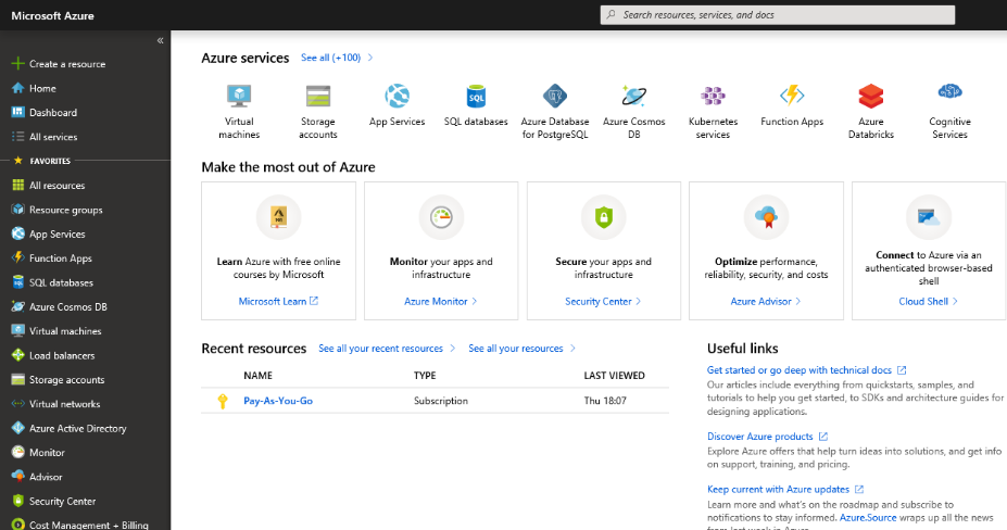 Screenshot of the Azure portal home page for creating a Microsoft Entra ID app registration.