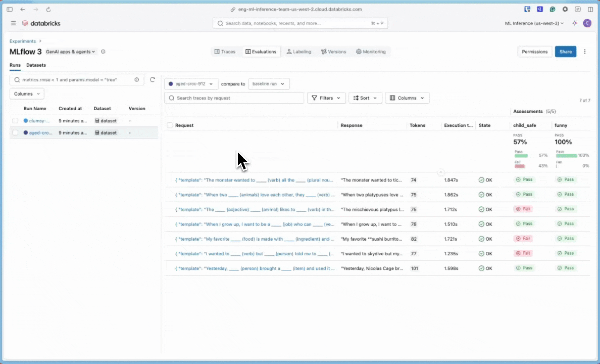 Sentence game evaluation