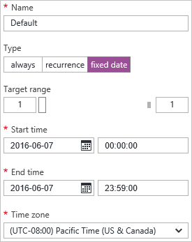CLoud service scale with a fixed date