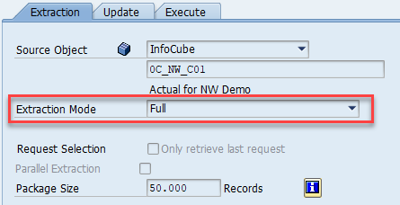 Create SAP BW OHD dialog box configured for &quot;Full&quot; extraction