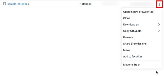 Object menu
