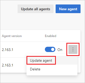 Update agent