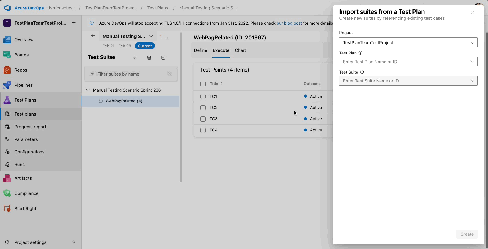 gif to GitHub Test Plan, Suite ID search details Gif to demo Test Plan, Suite ID search details.