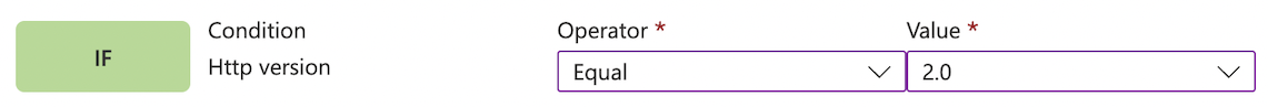 Matching condition