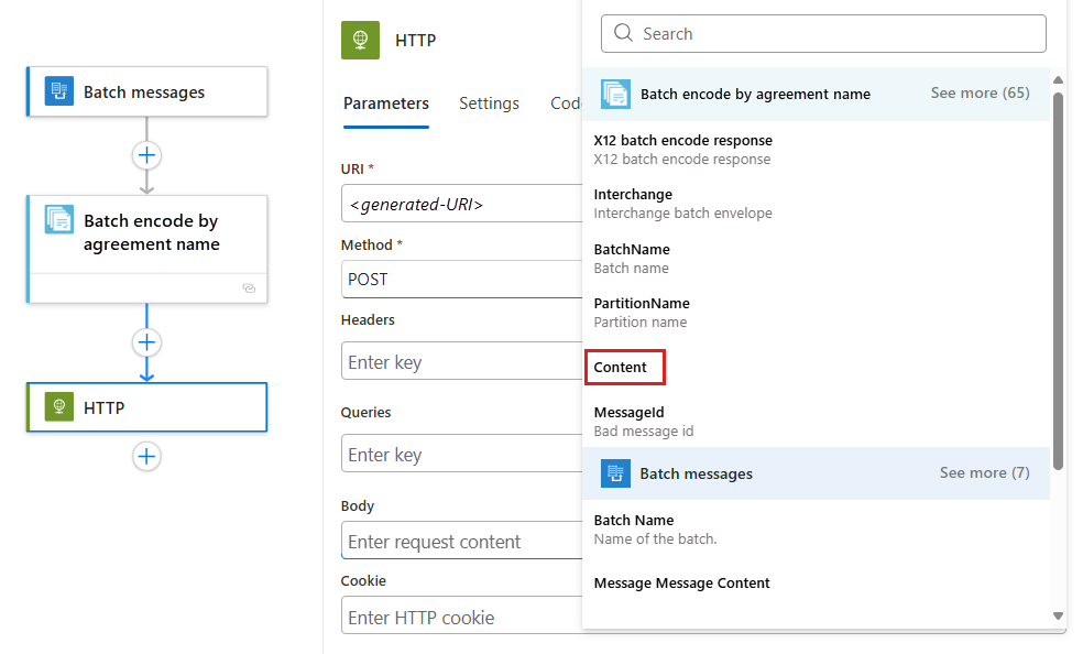 Provide HTTP action details