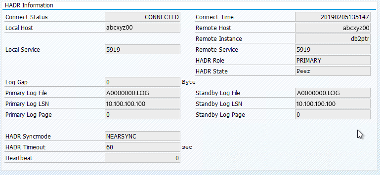 A screenshot of a HADR VM overview screen post-migration.
